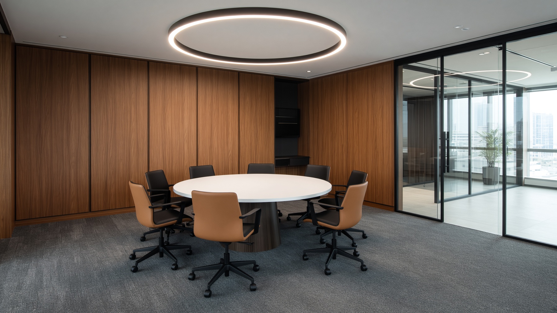Glass conference room